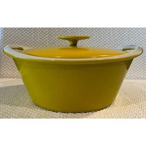 NACCO Denmark Enameled Cast Iron Lidded Dutch Oven 100E Yellow 1.5 Qt